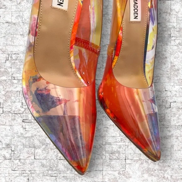 Steve Madden Vala Colorful Pointed Toe Pump Size 8 Rainbow - Picture 4 of 16